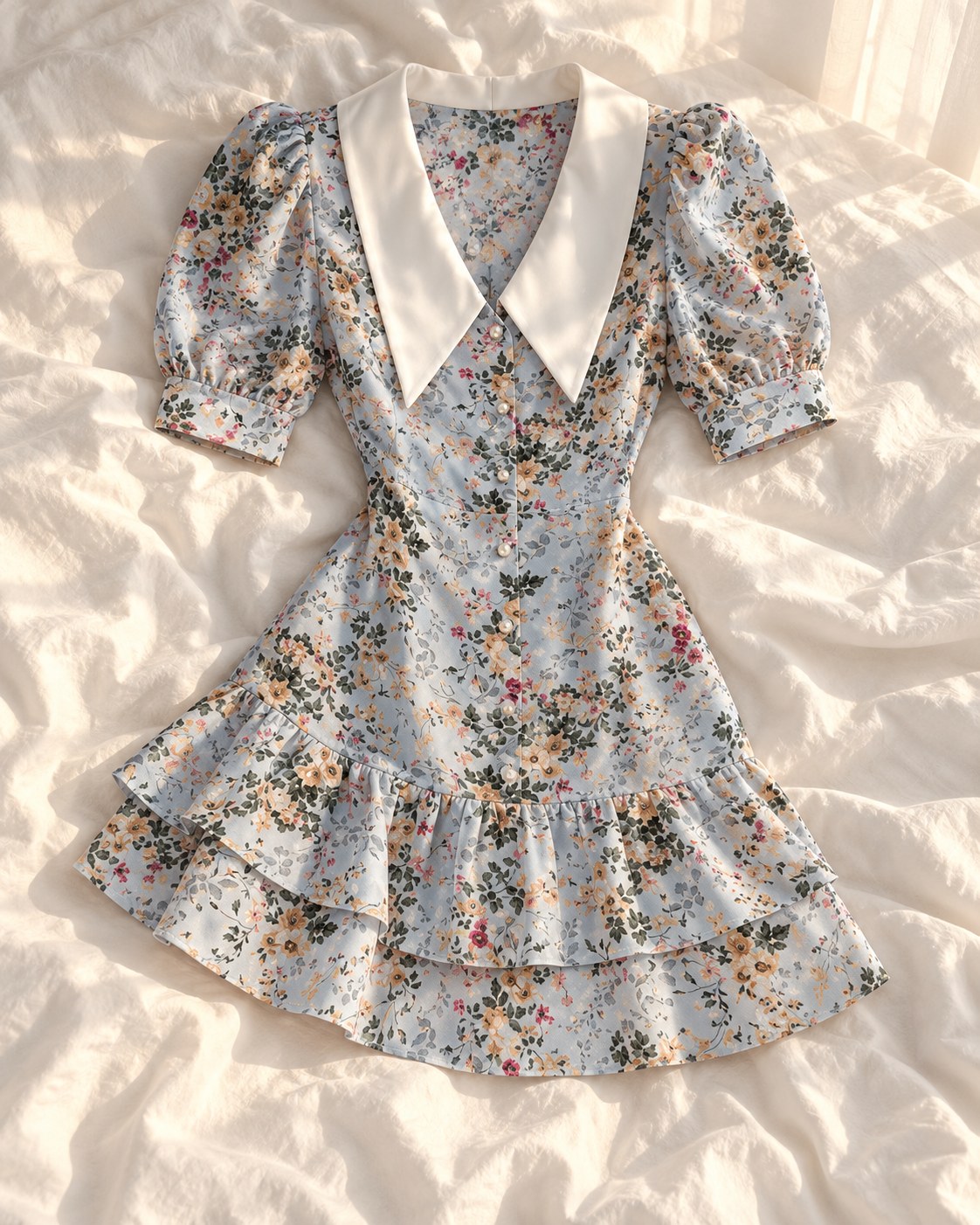 French floral tea dress