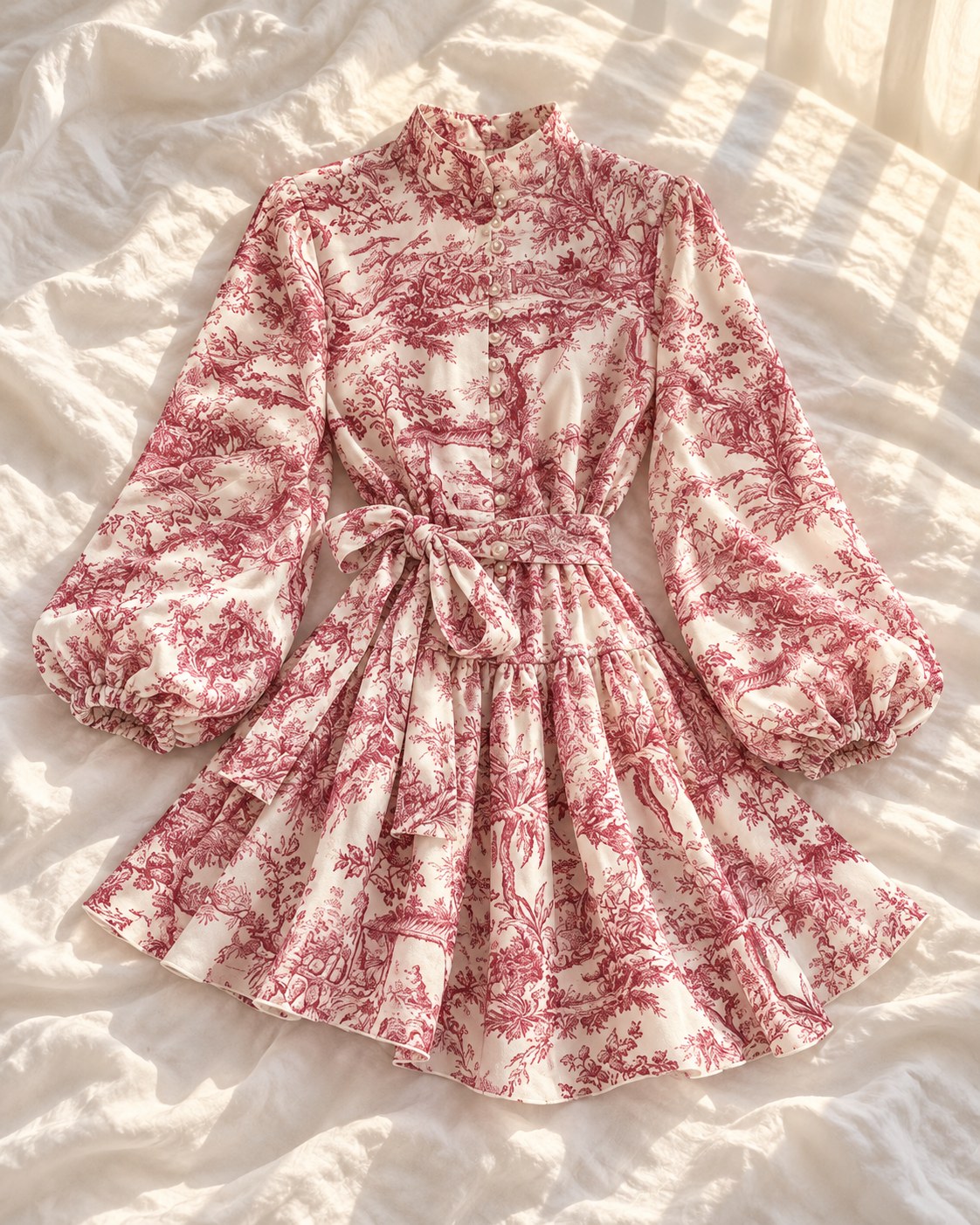 Retro floral mini dress