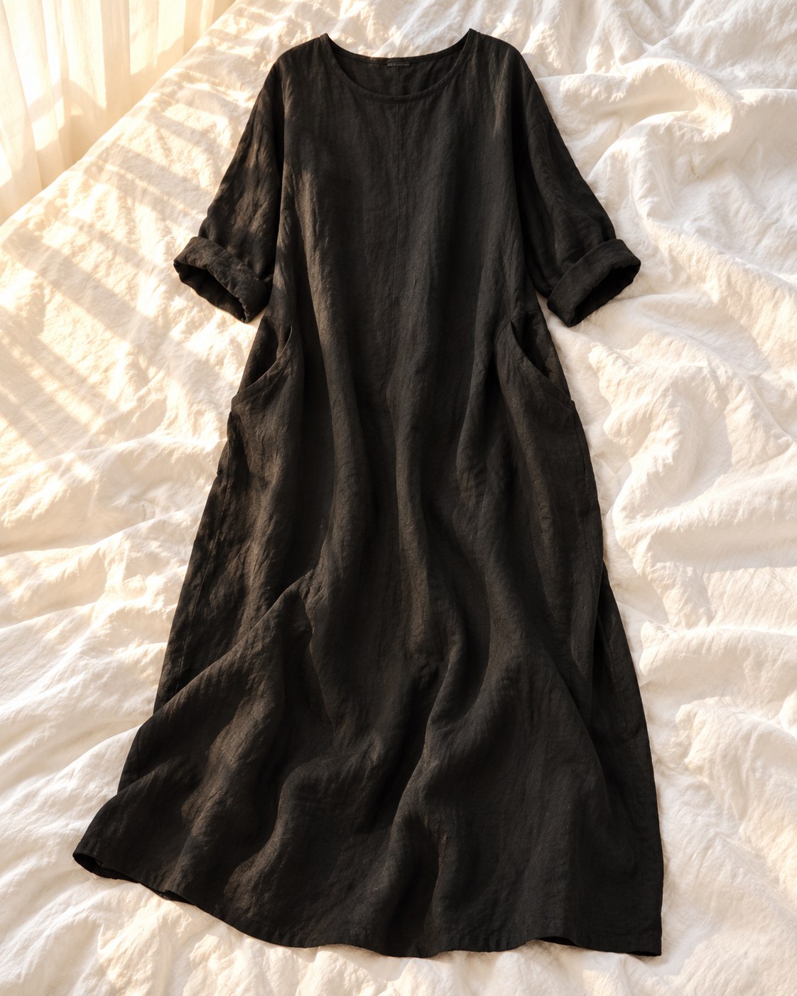 Vintage linen maxi dress